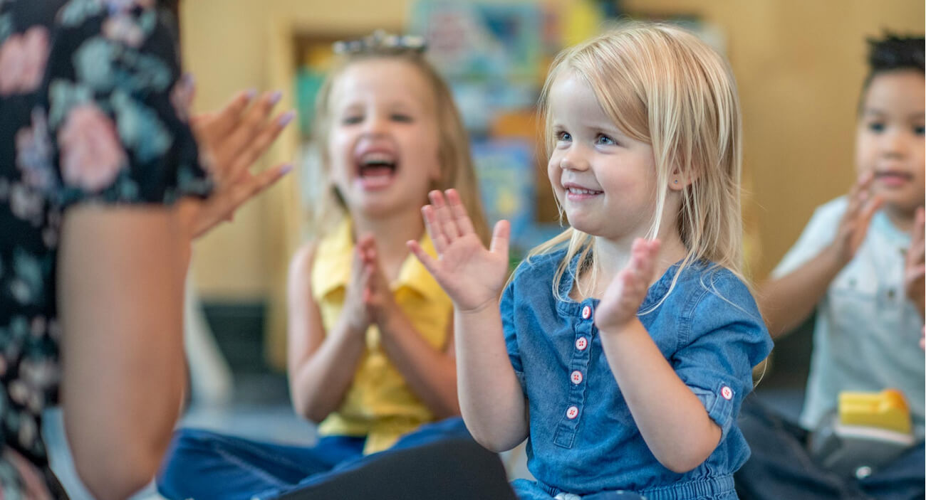 Children clapping